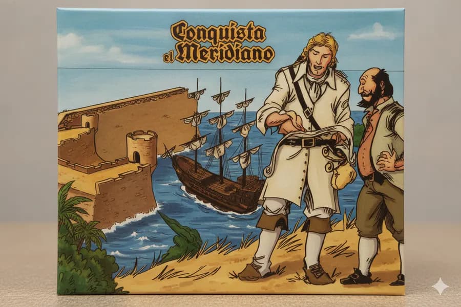 Tablero de Meridiano con el mapa de la expedición geodésica al ecuador.
